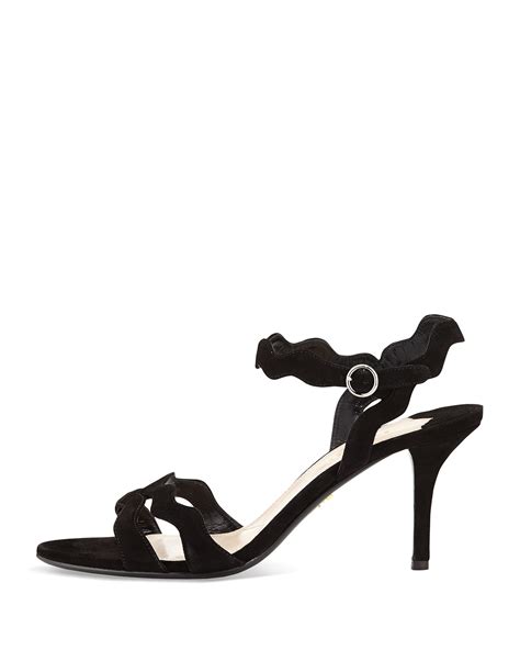 prada triple strap wavy sandal black|Prada Suede Triple.